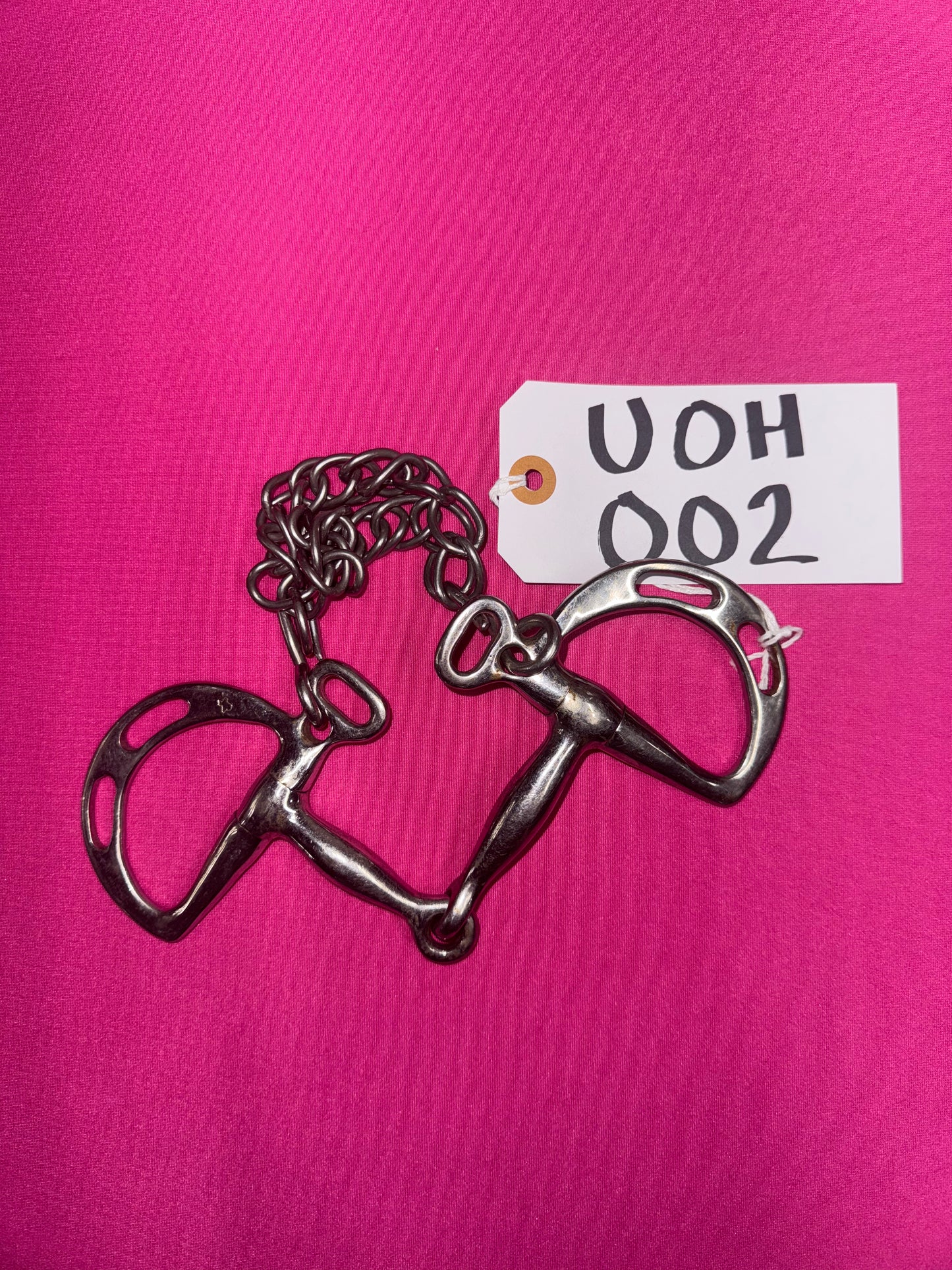 English 5" Snaffle Bit With Chain Used Sold As-Is