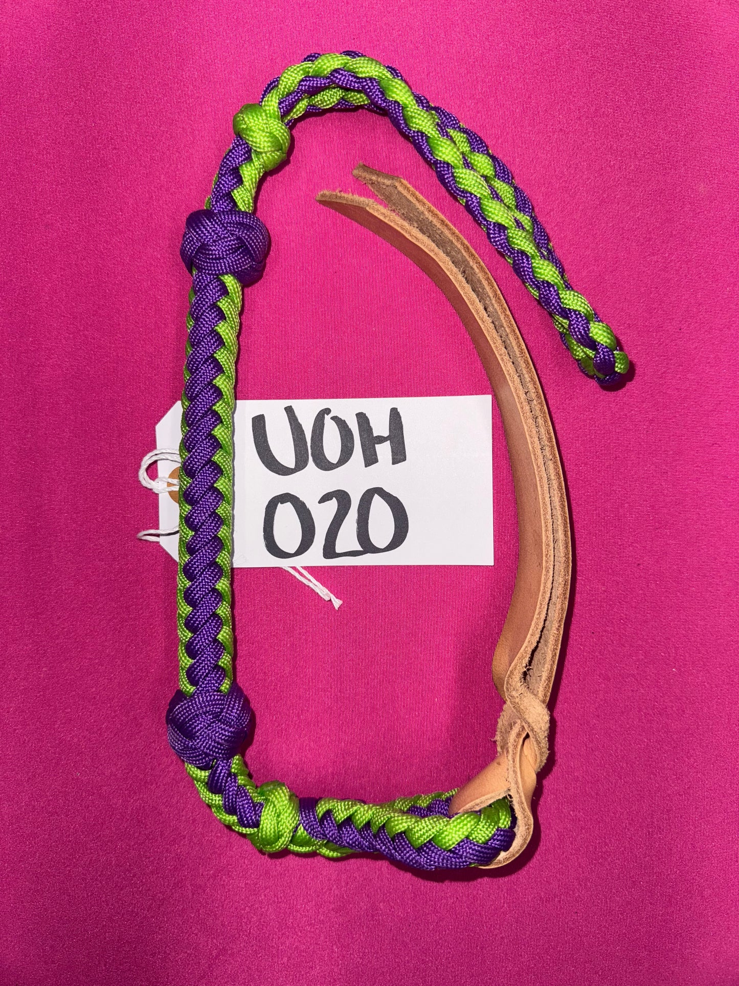 Over Under in Purple and Lime Green With Leather End
